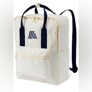 🍁 NEW Aldi Cream with Blue backpack Fall Gear 2023. With tags